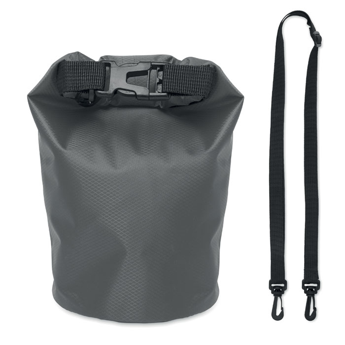 Sac imperméable publicitaire 210T rPET 1,5L BOLSAIBLE gris pierre